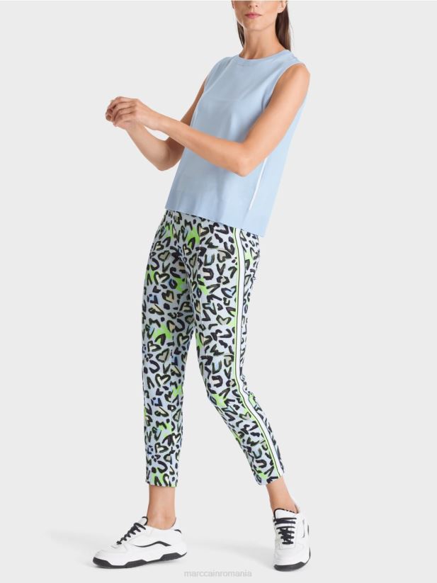 „regândiți împreună” slipover Marc Cain albastru pudra moale îmbrăcăminte 4826HH1103