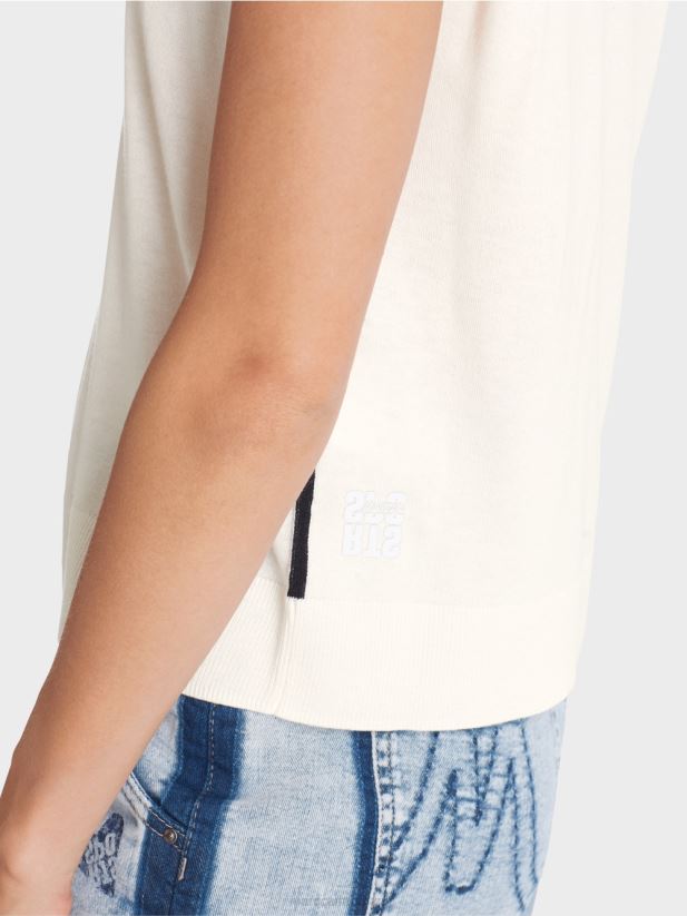 „regândiți împreună” slipover Marc Cain aproape alb îmbrăcăminte 4826HH1107