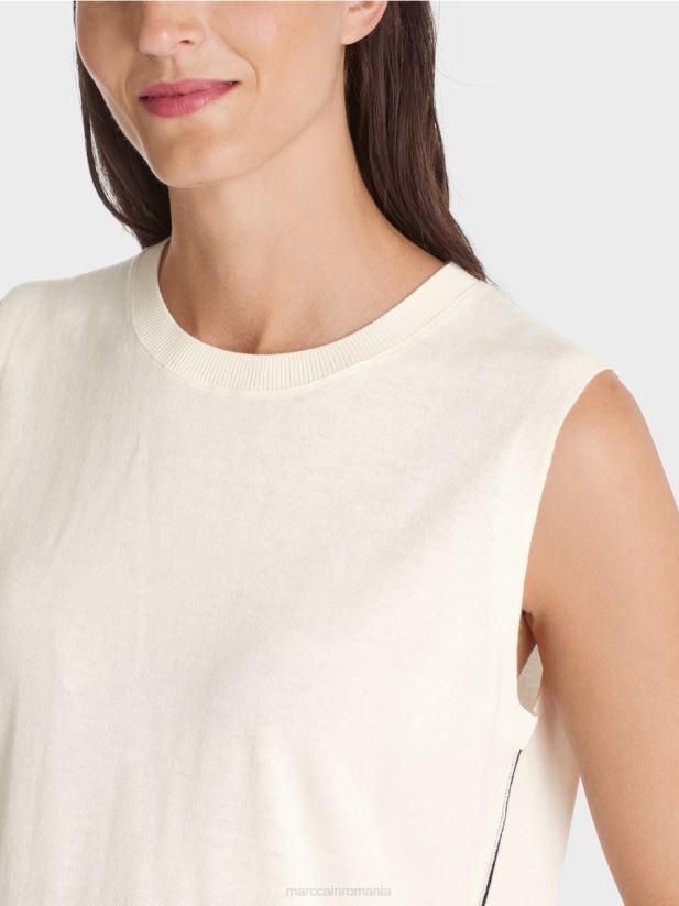 „regândiți împreună” slipover Marc Cain aproape alb îmbrăcăminte 4826HH1107