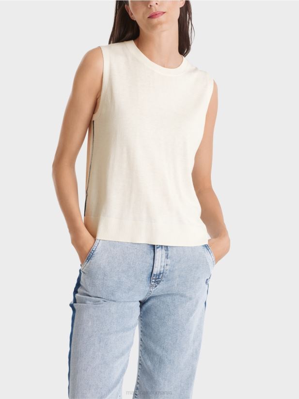 „regândiți împreună” slipover Marc Cain aproape alb îmbrăcăminte 4826HH1107