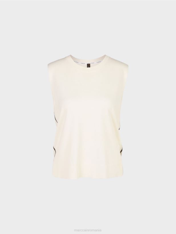 „regândiți împreună” slipover Marc Cain aproape alb îmbrăcăminte 4826HH1107