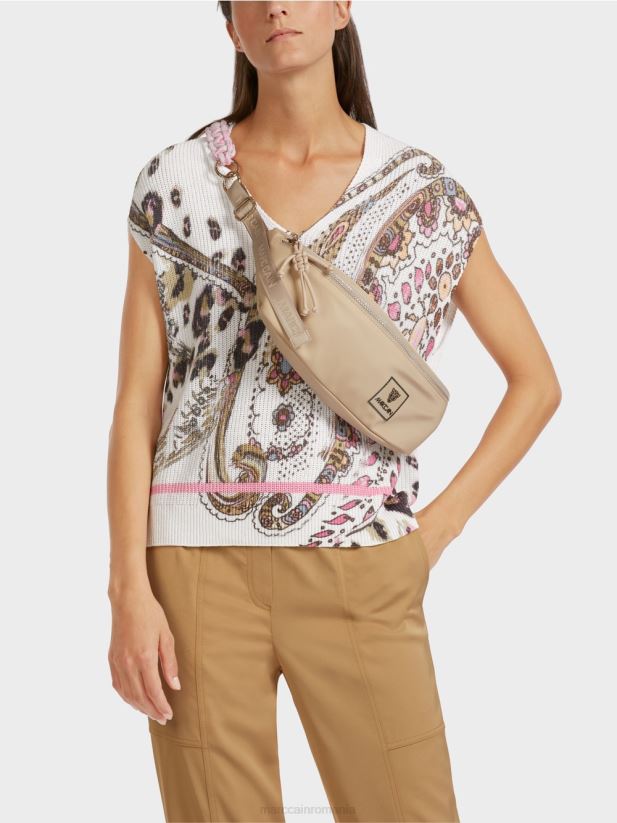 slipover 100% fabricat in germania Marc Cain aproape alb îmbrăcăminte 4826HH1155