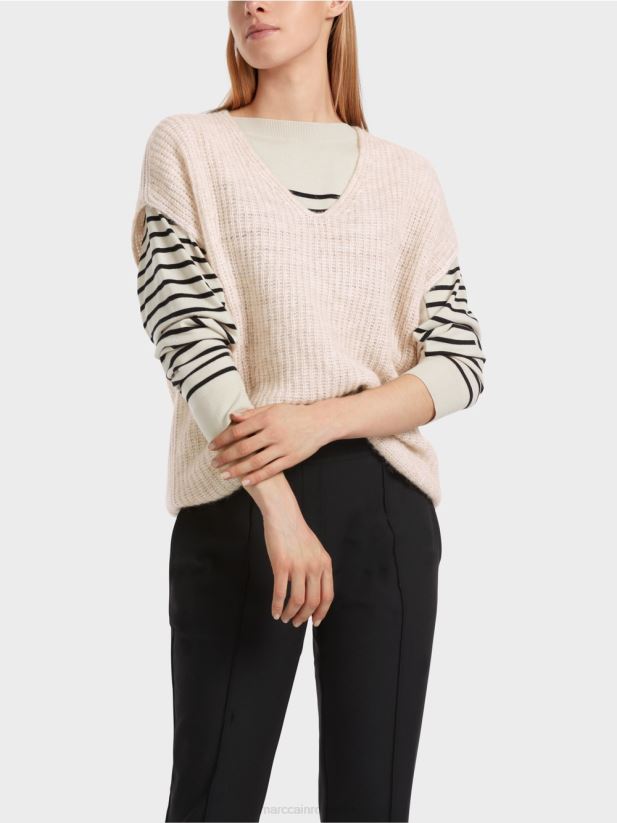 slipover 100% made in germany Marc Cain lapte de migdale îmbrăcăminte 4826HH1053