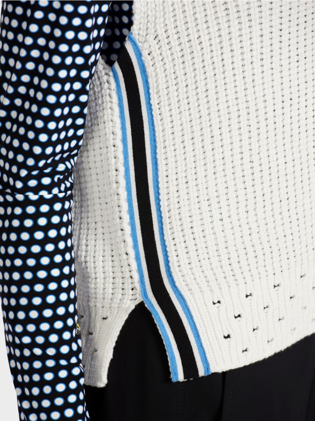 slipover \"tricotat in germania\" Marc Cain aproape alb îmbrăcăminte 4826HH1184