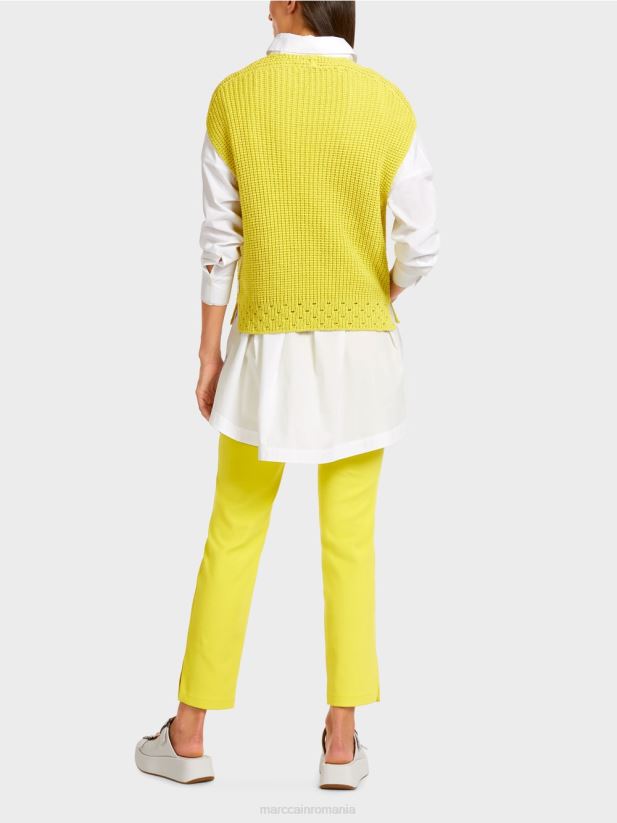 slipover \"tricotat in germania\" Marc Cain sulf verde îmbrăcăminte 4826HH1189