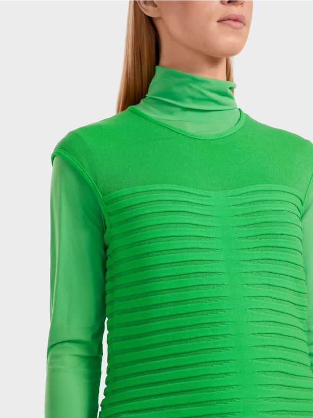 top cu dungi „regândiți împreună”. Marc Cain verde măr închis îmbrăcăminte 4826HH1034