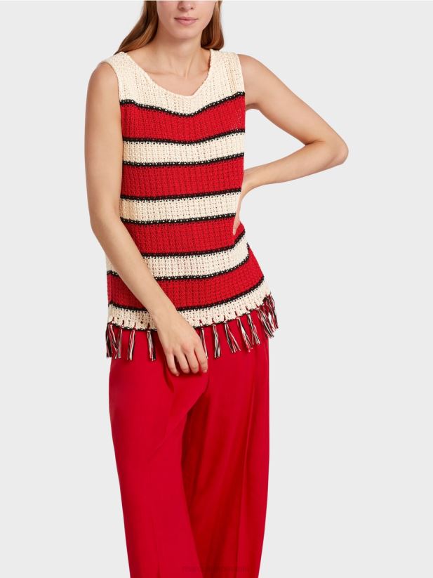 top tricotat „regândiți împreună”. Marc Cain cremă îmbrăcăminte 4826HH1129