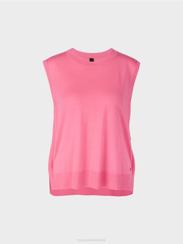 top tricotat superfin Marc Cain roz aprins îmbrăcăminte 4826HH1169