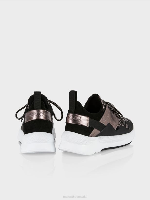 adidași cu design leu Marc Cain anthrazit încălţăminte 4826HH1592