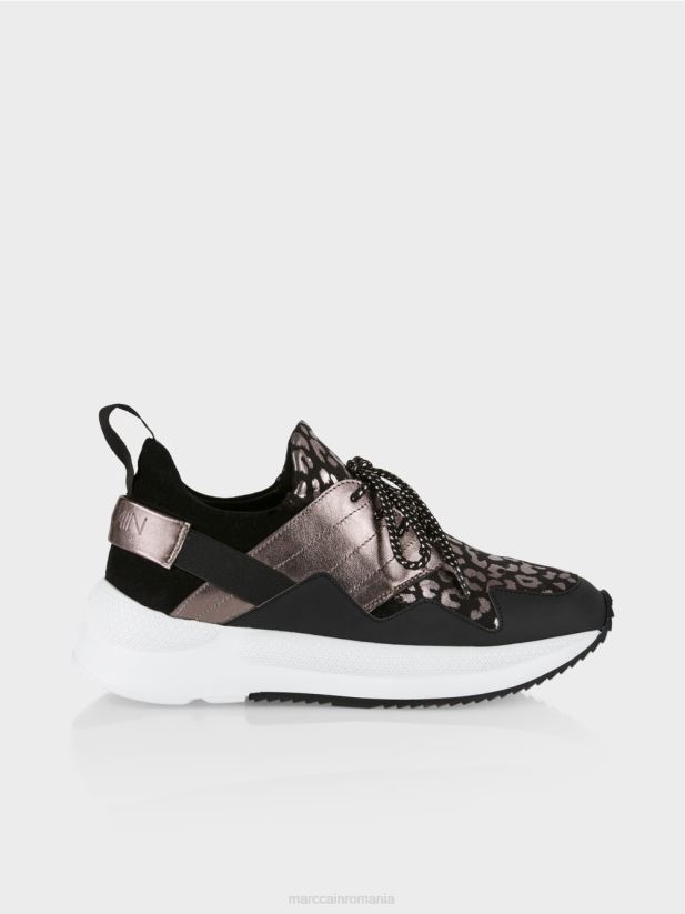 adidași cu design leu Marc Cain anthrazit încălţăminte 4826HH1592