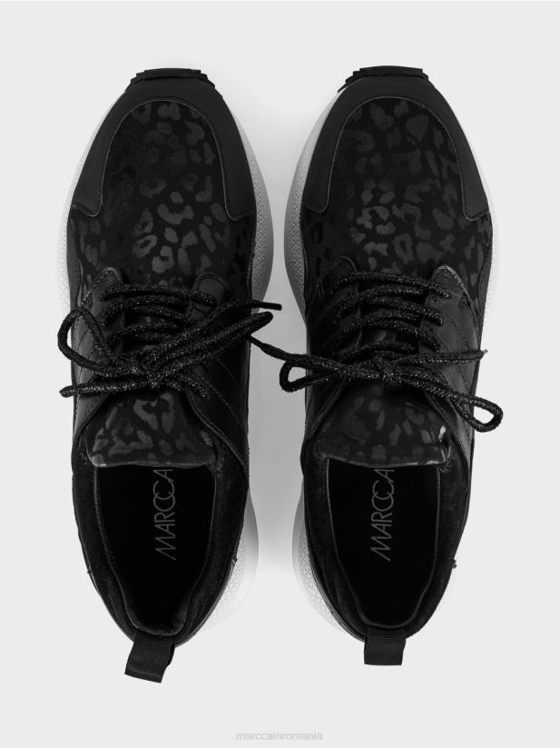 adidași cu design leu Marc Cain negru încălţăminte 4826HH1594
