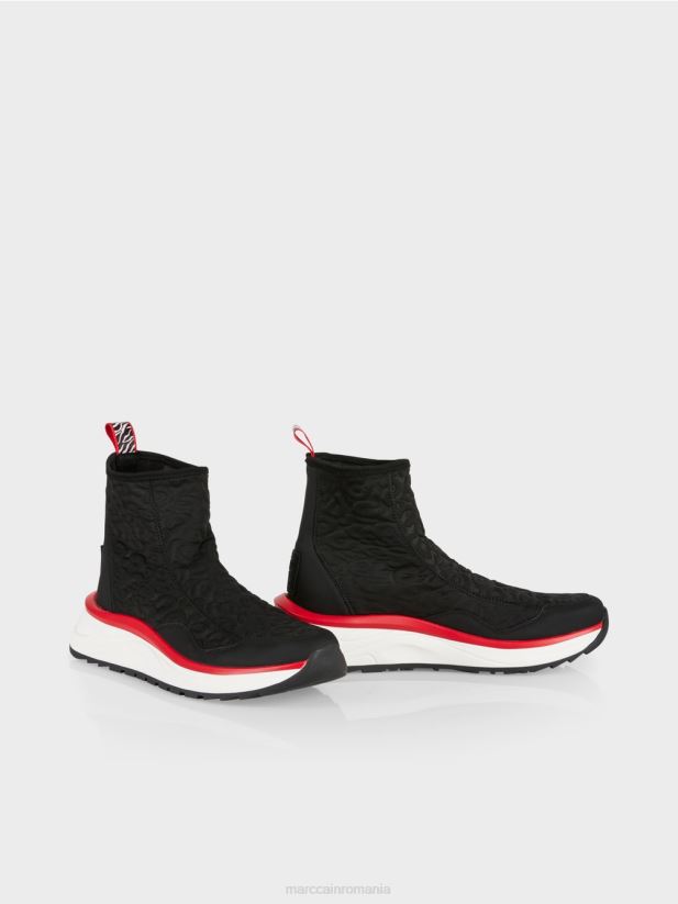 adidași cu design leu în relief Marc Cain negru încălţăminte 4826HH1573