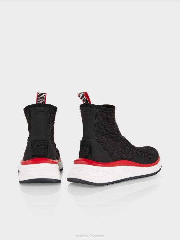 adidași cu design leu în relief Marc Cain negru încălţăminte 4826HH1573