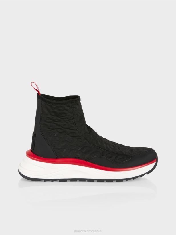 adidași cu design leu în relief Marc Cain negru încălţăminte 4826HH1573