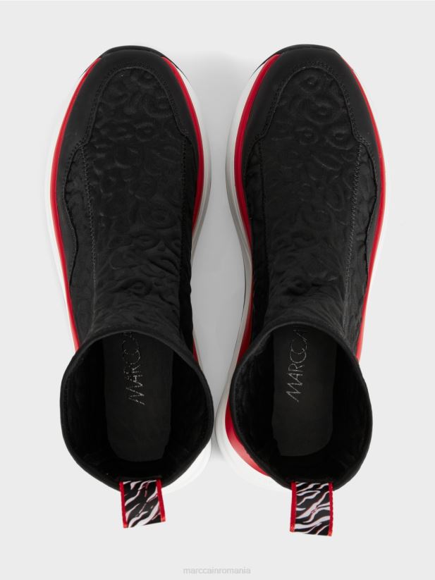 adidași cu design leu în relief Marc Cain negru încălţăminte 4826HH1573