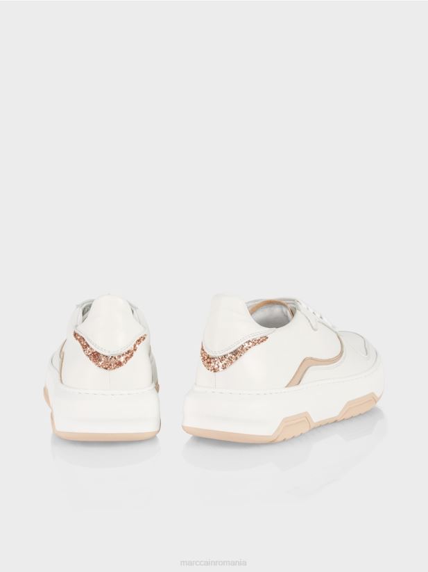 adidași cu detalii strălucitoare Marc Cain bej nisipos încălţăminte 4826HH1555