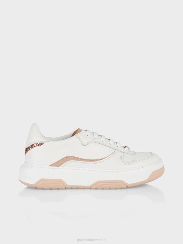 adidași cu detalii strălucitoare Marc Cain bej nisipos încălţăminte 4826HH1555