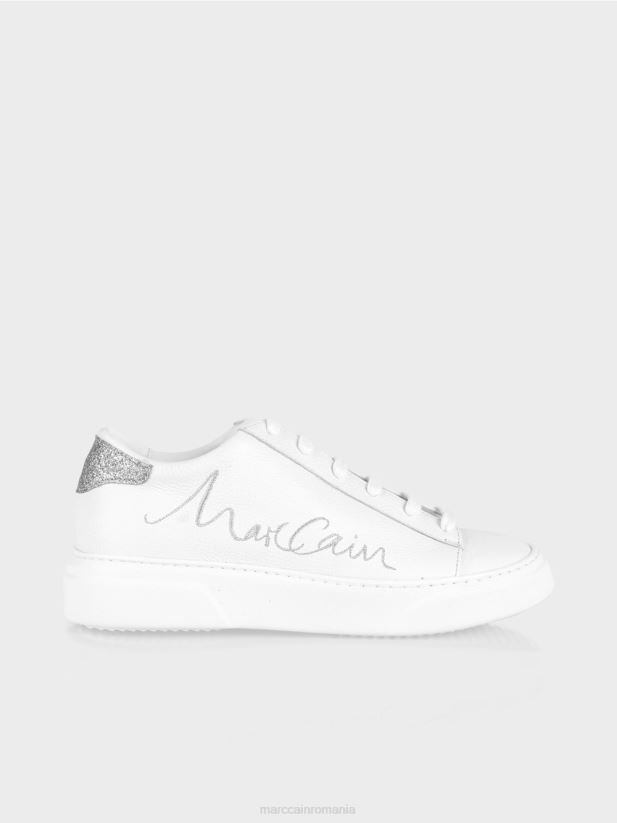 adidași cu șireturi cu inscripții Marc Cain alb încălţăminte 4826HH1552
