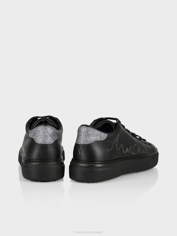 adidași cu șireturi cu inscripții Marc Cain negru încălţăminte 4826HH1593
