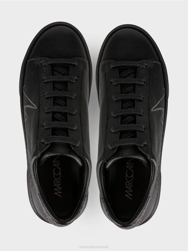 adidași cu șireturi cu inscripții Marc Cain negru încălţăminte 4826HH1593