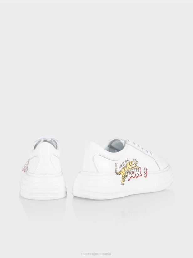 adidași cu platformă cool Marc Cain alb încălţăminte 4826HH1554