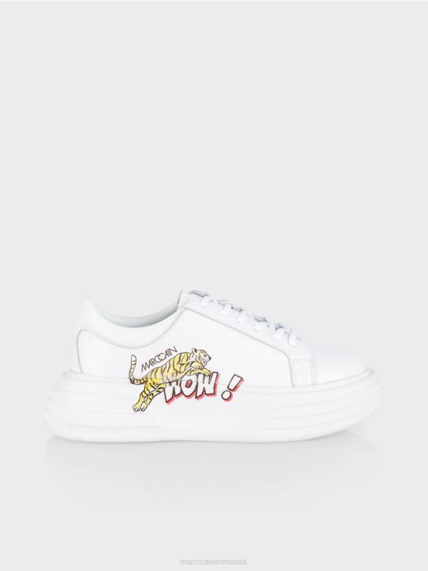 adidași cu platformă cool Marc Cain alb încălţăminte 4826HH1554