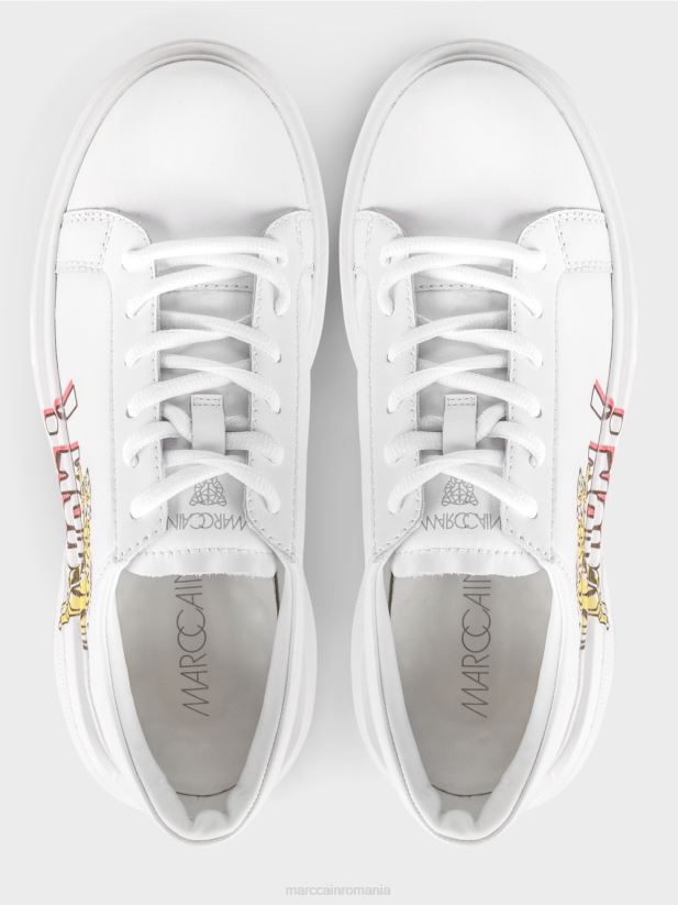 adidași cu platformă cool Marc Cain alb încălţăminte 4826HH1554