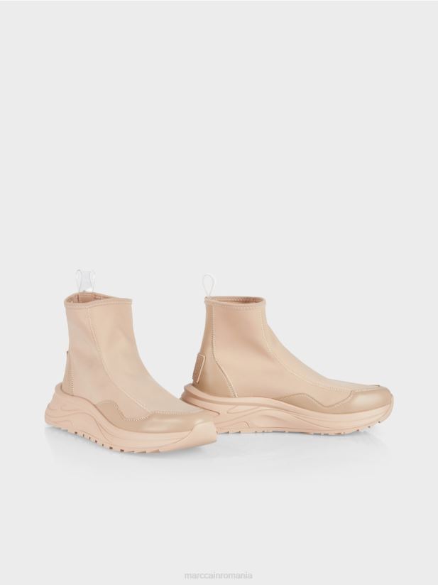 adidași cu tăietură mijlocie Marc Cain floare de migdal încălţăminte 4826HH1561