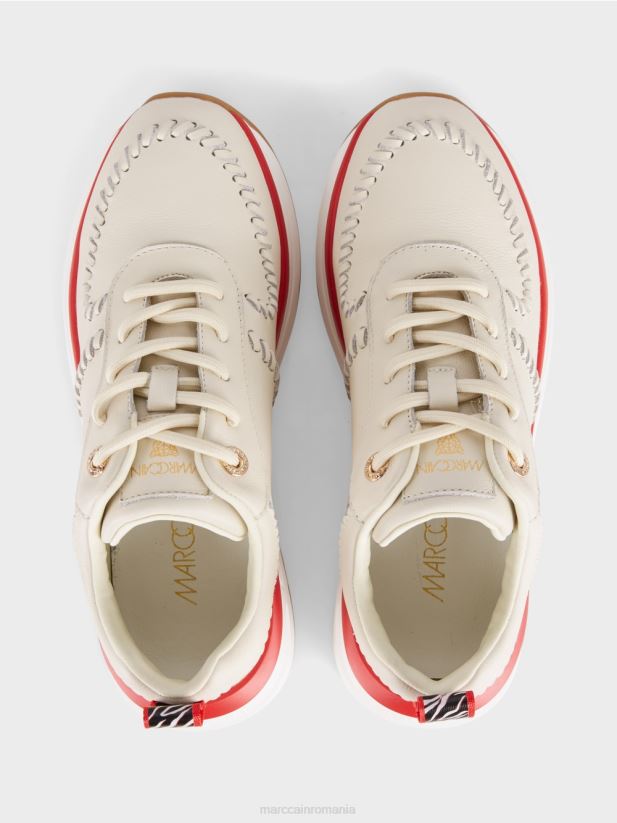 adidasi contemporani Marc Cain crema inchisa încălţăminte 4826HH1556