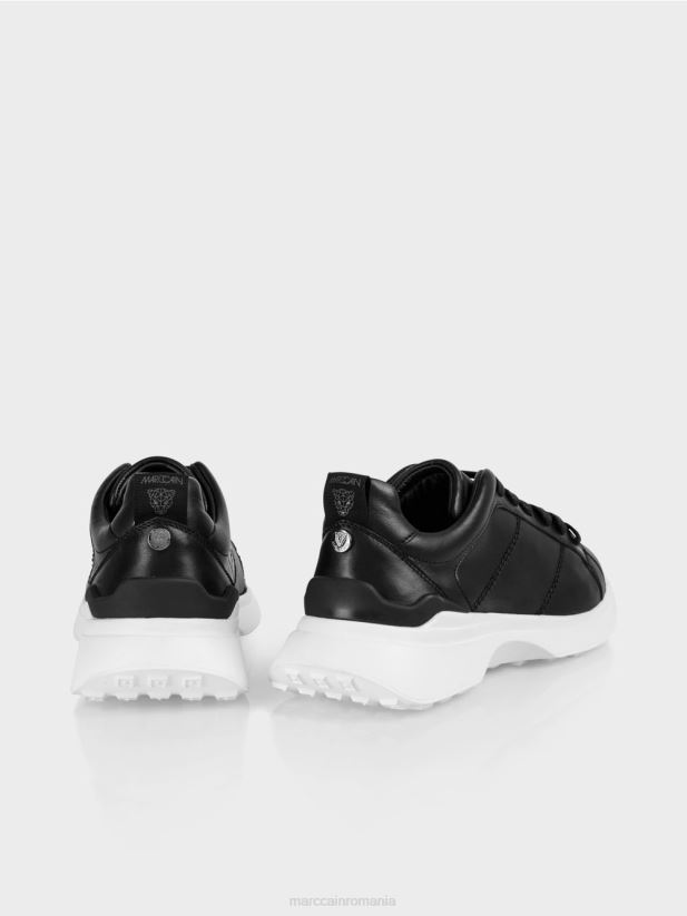 pantofi sport cu șireturi cu cusături decorative Marc Cain negru încălţăminte 4826HH1631