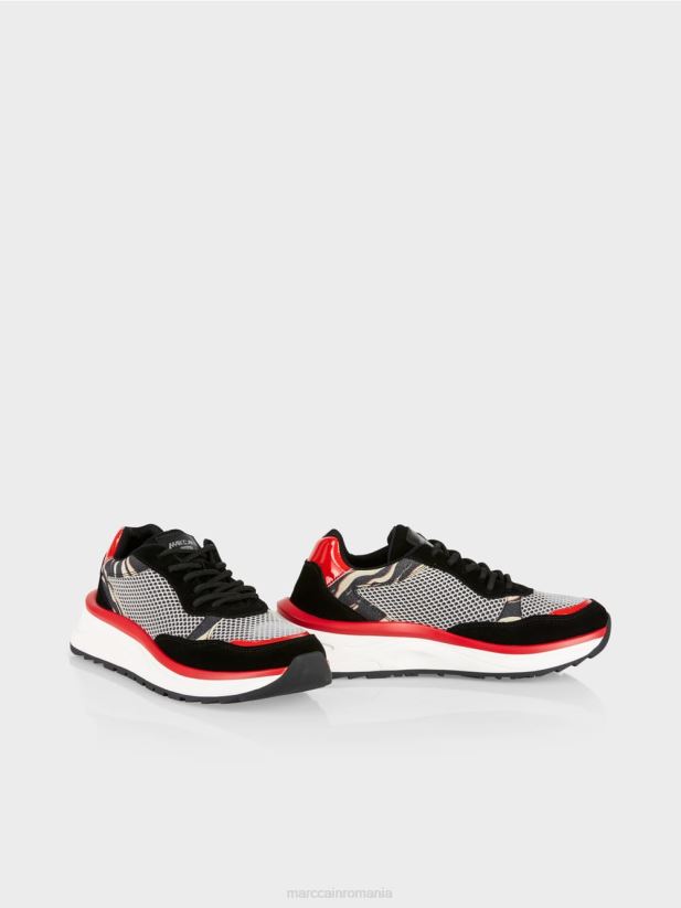 slip on adidași cu detalii leu Marc Cain merișor încălţăminte 4826HH1571