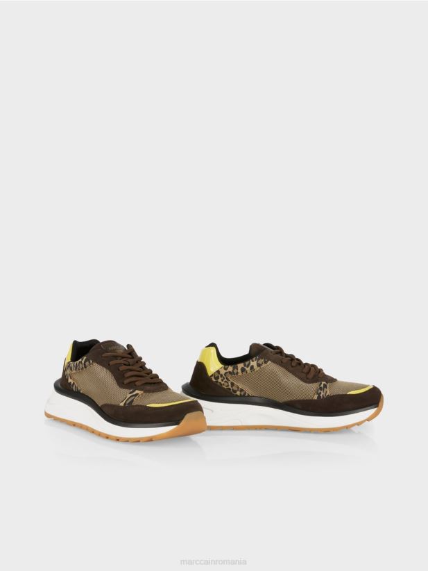 slip on adidași cu detalii leu Marc Cain raza de soare încălţăminte 4826HH1579