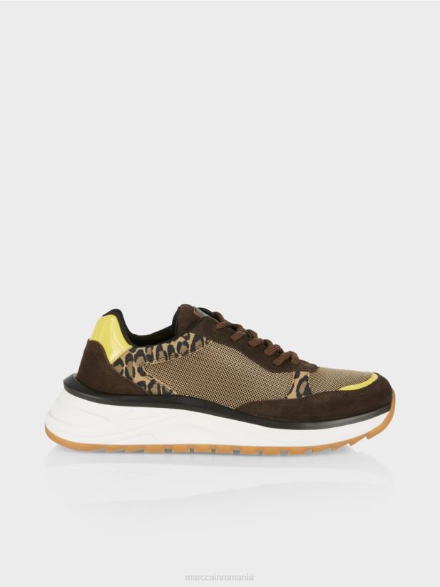 slip on adidași cu detalii leu Marc Cain raza de soare încălţăminte 4826HH1579