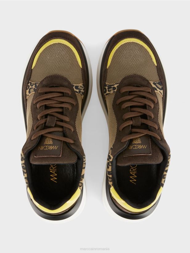 slip on adidași cu detalii leu Marc Cain raza de soare încălţăminte 4826HH1579