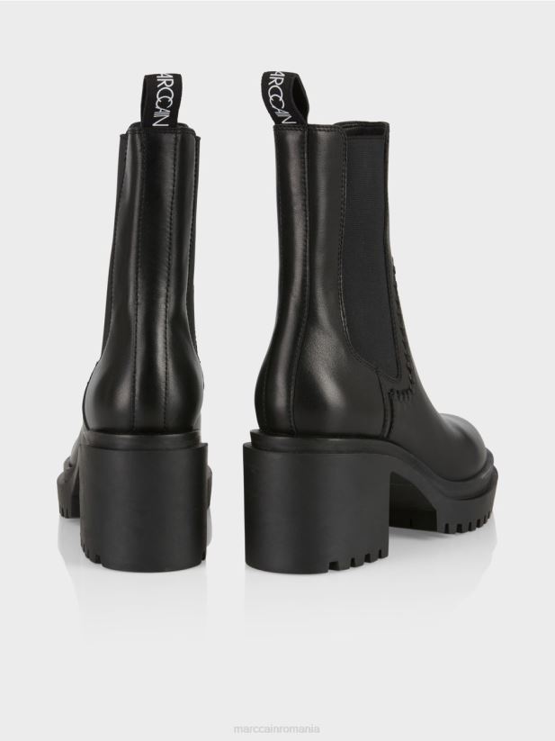 botine chelsea cu toc bloc Marc Cain negru încălţăminte 4826HH1591