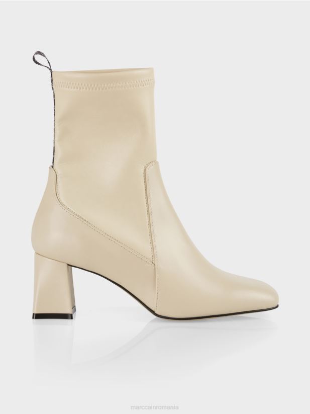 botine cu detaliu leu Marc Cain crema inchisa încălţăminte 4826HH1559