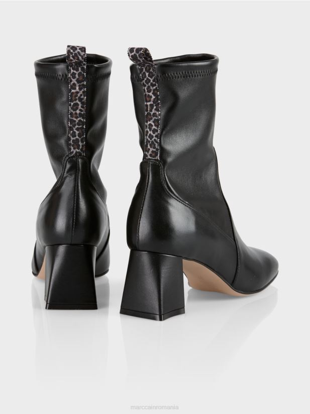 botine cu detaliu leu Marc Cain negru încălţăminte 4826HH1578