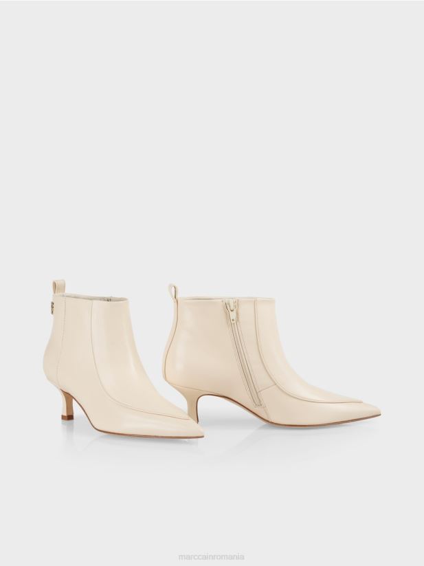 botine cu varf ascutit Marc Cain cremă încălţăminte 4826HH1638