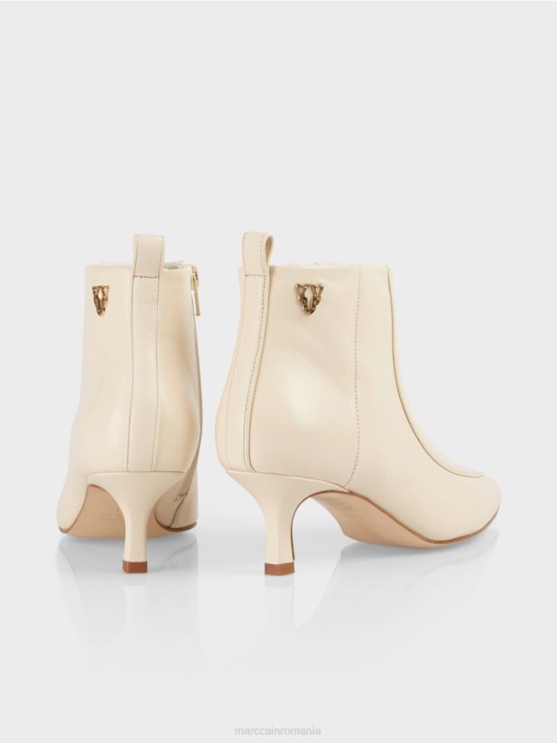 botine cu varf ascutit Marc Cain cremă încălţăminte 4826HH1638