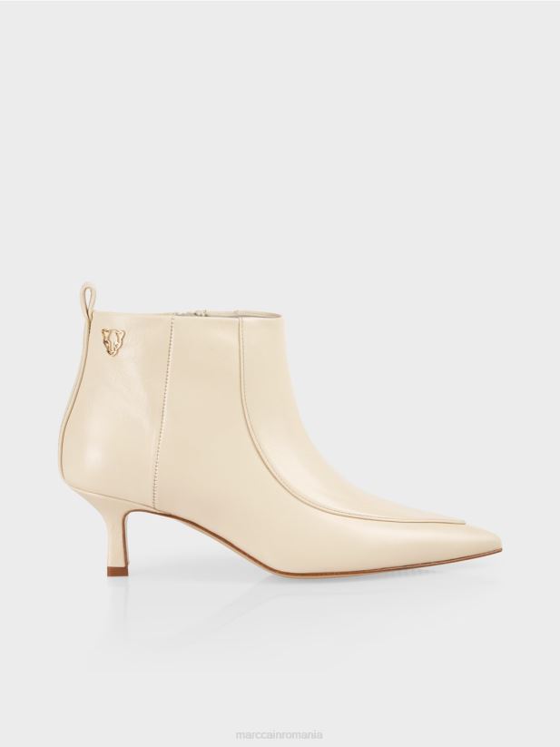 botine cu varf ascutit Marc Cain cremă încălţăminte 4826HH1638