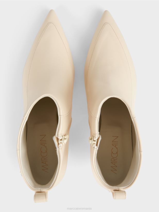 botine cu varf ascutit Marc Cain cremă încălţăminte 4826HH1638
