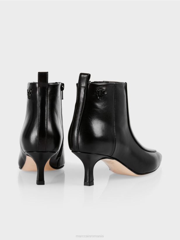 botine cu varf ascutit Marc Cain negru încălţăminte 4826HH1633