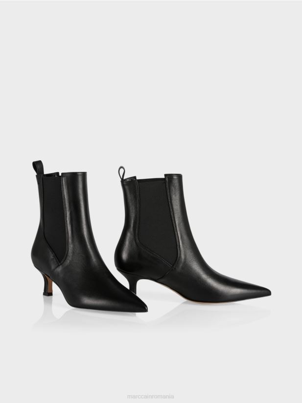 botine din dantelă cu inserție Marc Cain negru încălţăminte 4826HH1572