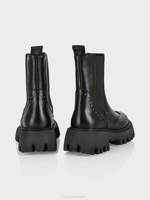 cizme chelsea cu nituri Marc Cain negru încălţăminte 4826HH1582