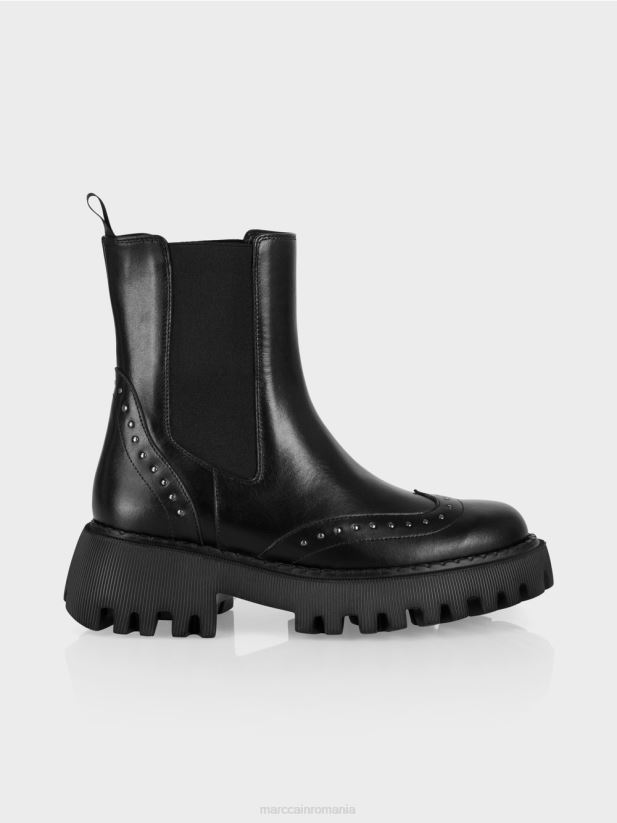 cizme chelsea cu nituri Marc Cain negru încălţăminte 4826HH1582