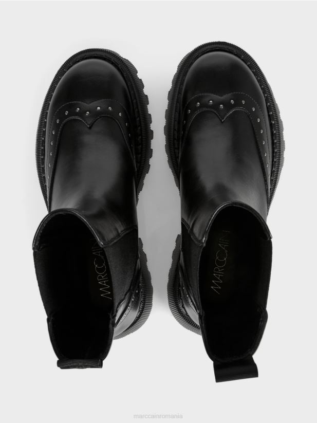 cizme chelsea cu nituri Marc Cain negru încălţăminte 4826HH1582