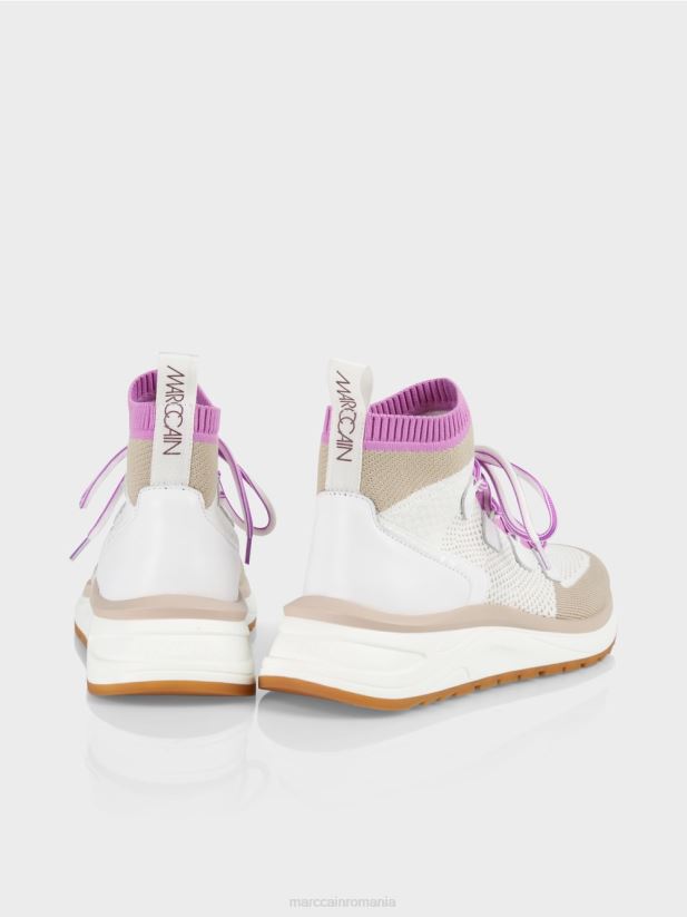 pantof cu tăietură mijlocie cu un design tricotat Marc Cain lavandă ușoară încălţăminte 4826HH1648