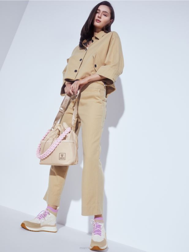 pantof cu tăietură mijlocie cu un design tricotat Marc Cain lavandă ușoară încălţăminte 4826HH1648