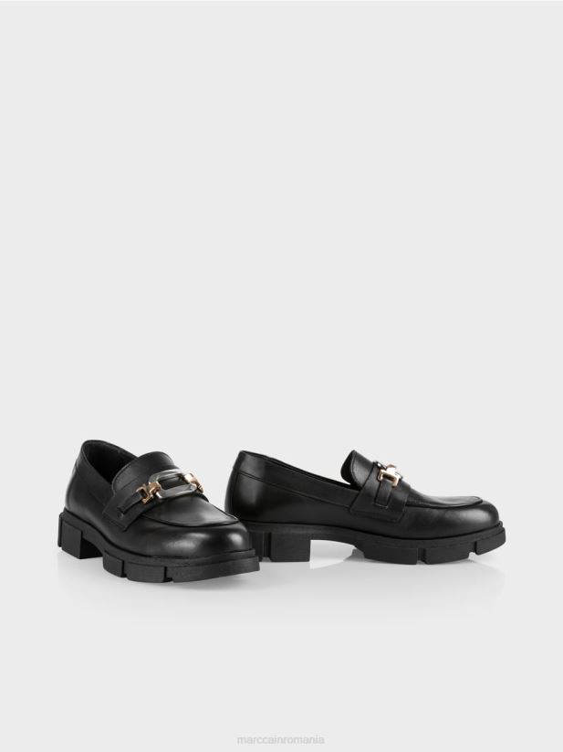 mocasini cu catarama decorativa Marc Cain negru încălţăminte 4826HH1584