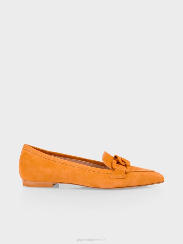 slip-on-uri cu lant decorativ Marc Cain portocaliu limpede încălţăminte 4826HH1649